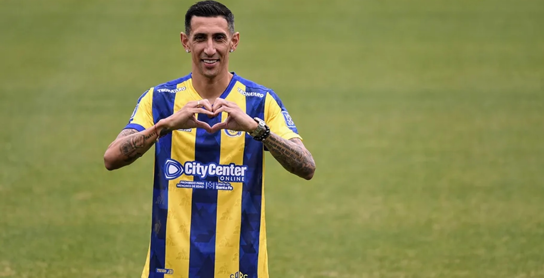 Rosario Central presentó a Ángel Di María en el Gigante de Arroyito