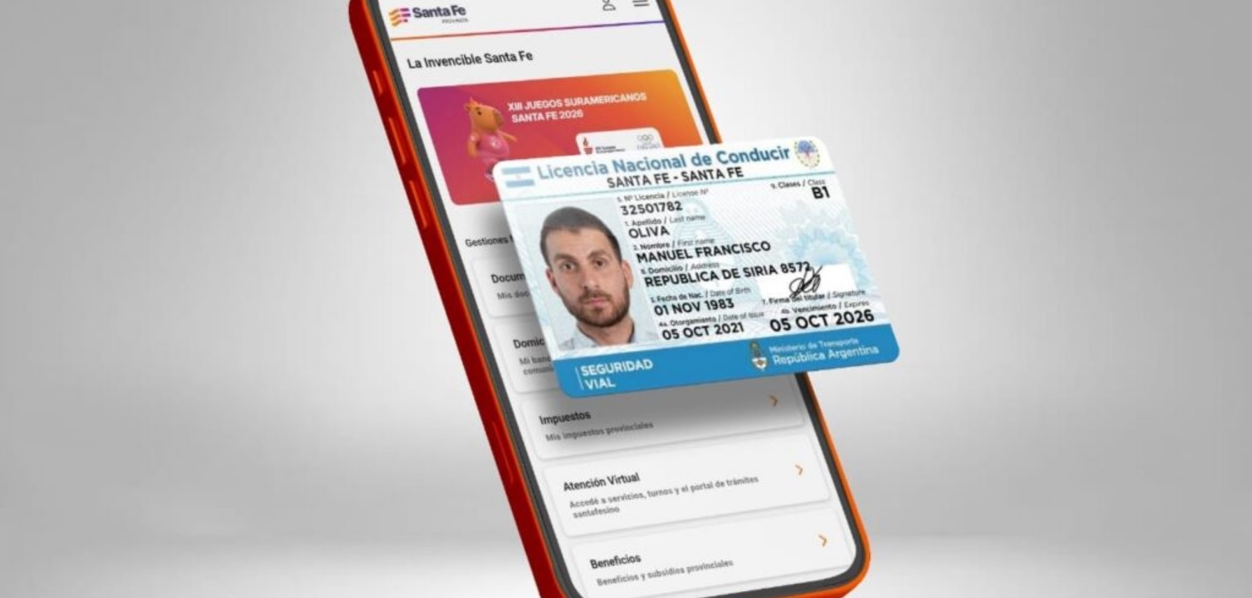 Las licencias de conducir digitales en la app Mi Santa Fe ya tienen validez en la provincia